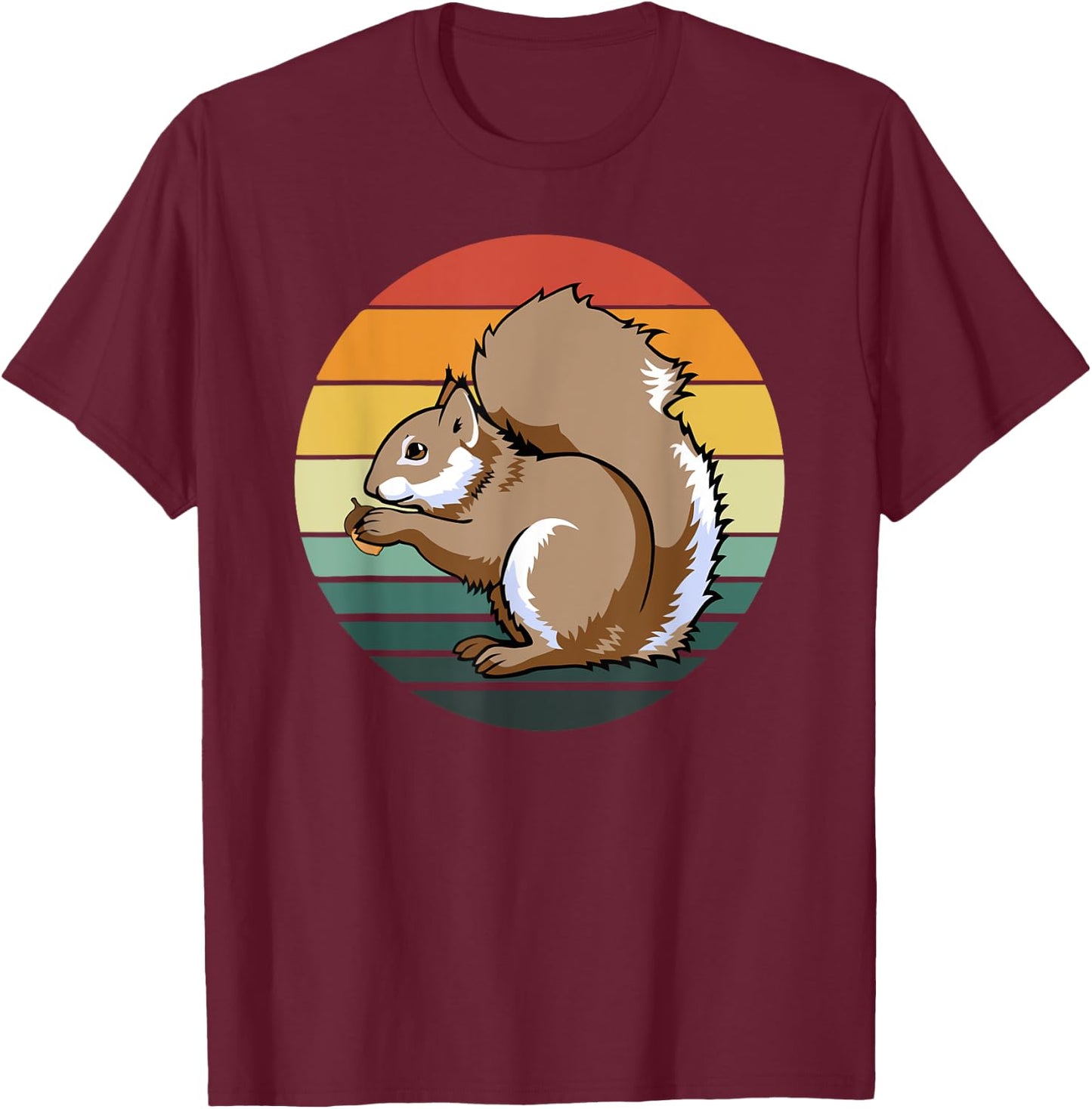 Squirrel Shirt Women Bird Feeder Empty Nature Acorn Squirrel T-Shirt - T-Shirt | Maroon