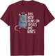 This Boy Runs On Jesus And Rats Funny Rat Lover Apparel T-Shirt - T-Shirt | Maroon