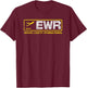 EWR Newark Liberty International Airport Code Pilot T-Shirt - T-Shirt | Maroon