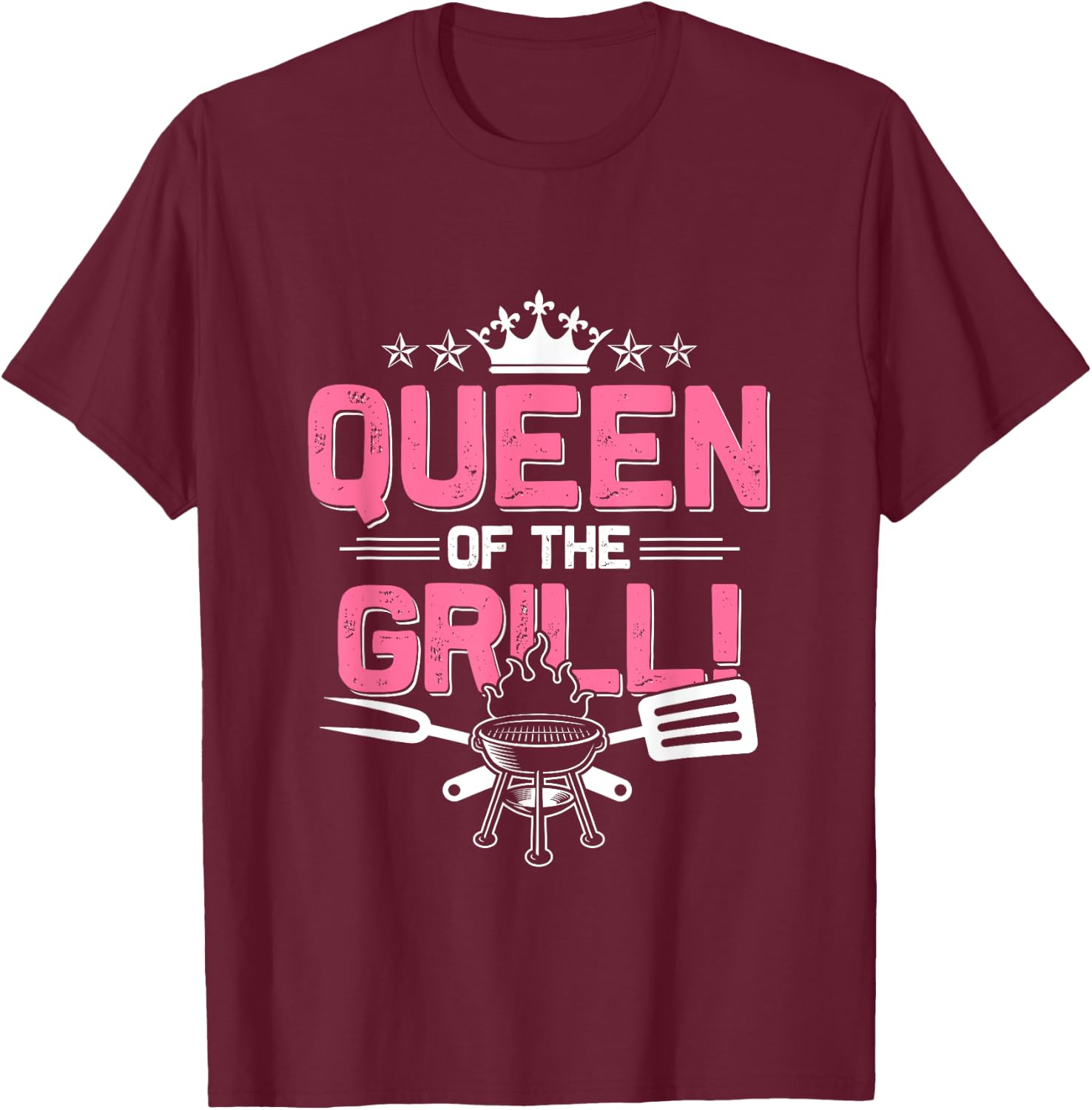 Funny BBQ Lover Grill Graphic Girls Kids Barbecue T-Shirt - T-Shirt | Maroon