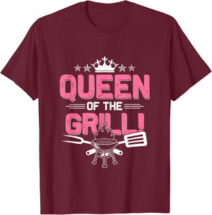 Funny BBQ Lover Grill Graphic Girls Kids Barbecue T-Shirt - T-Shirt | Maroon