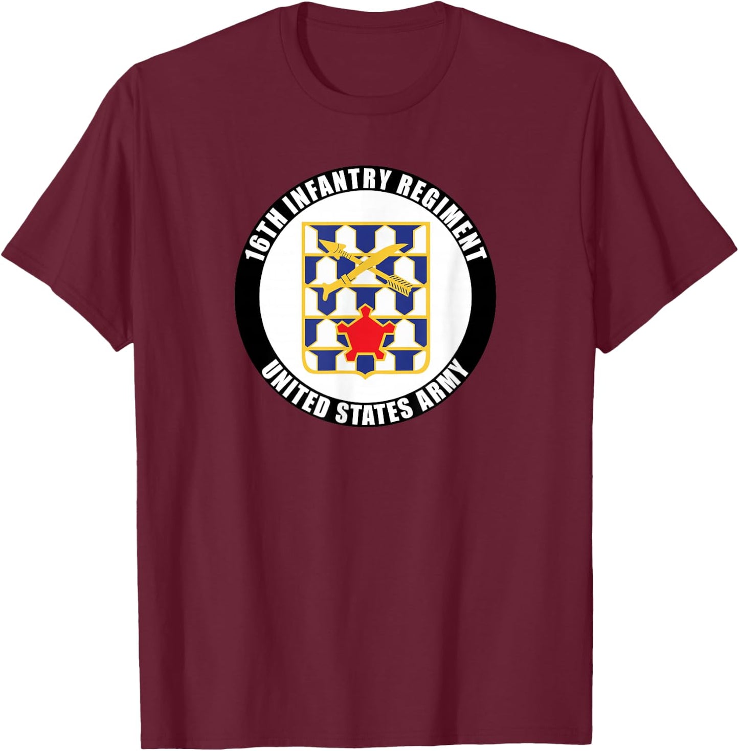 16th Infantry Regiment United States Army Veteran Military T-Shirt - T-Shirt | Maroon