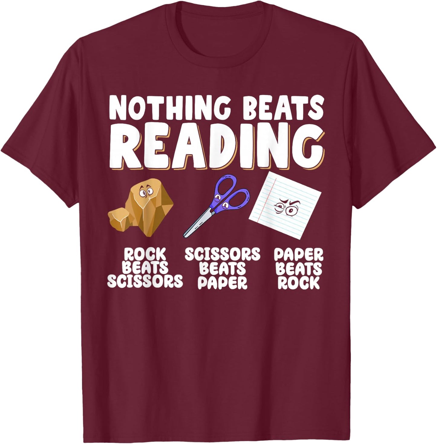 Nothing Beats Reading T-Shirt - T-Shirt | Maroon