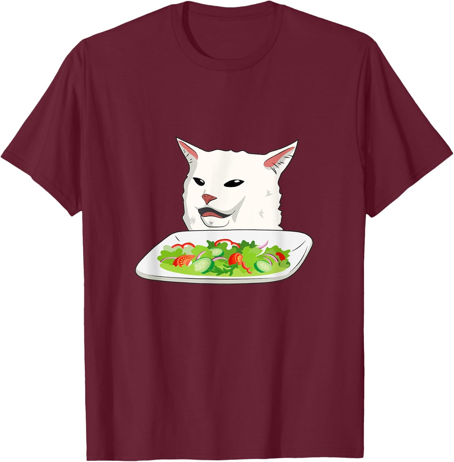 SMUDGE THE CAT - MEME Men Women Kids T-Shirt - T-Shirt | Maroon