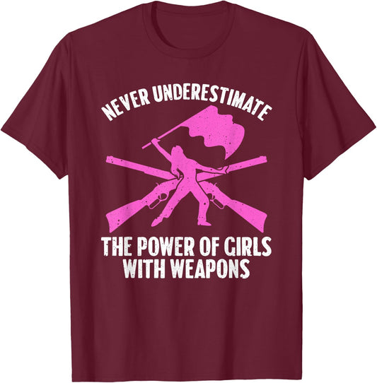 Funny Color Guard Art Girls Rifle Flag Colorguard T-Shirt - T-Shirt | Maroon