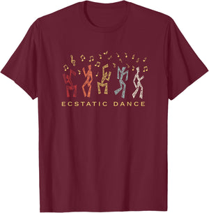 Ecstatic Dance Trance Meditation Retro T-Shirt - T-Shirt | Maroon