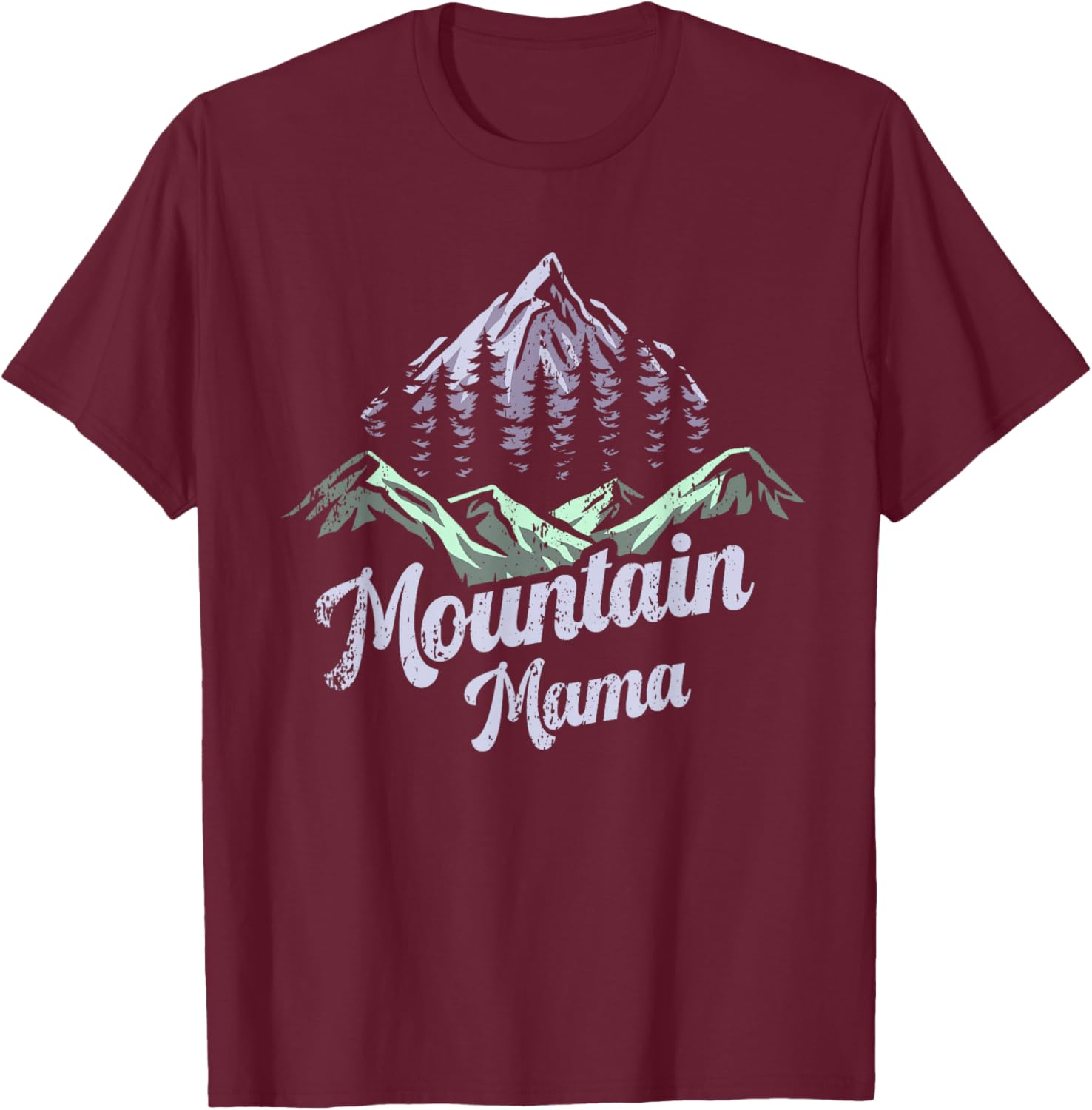 Mountain Mama Camping Hiking Mom Adventure Mothers Day T-Shirt - T-Shirt | Maroon
