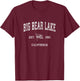 Big Bear Lake California CA Vintage US Flag T-Shirt - T-Shirt | Maroon