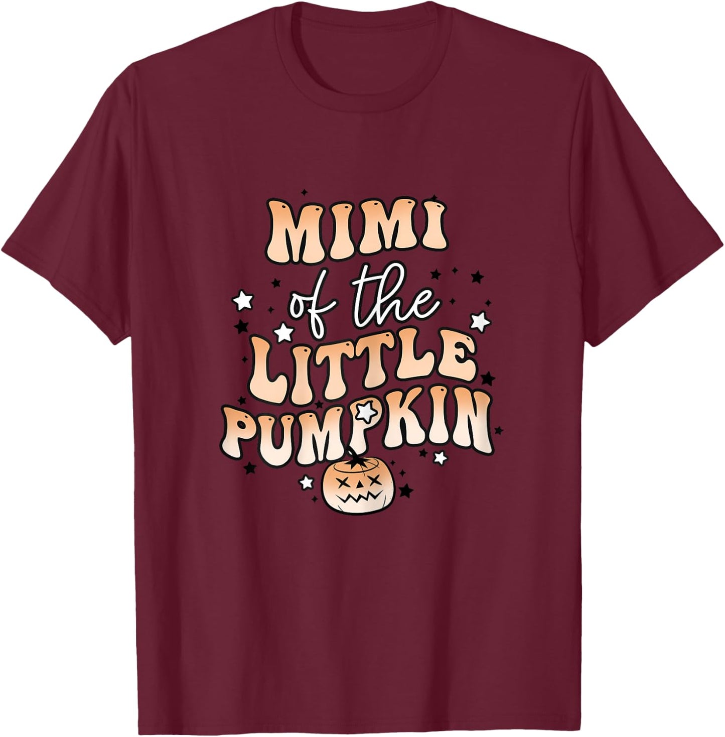 Mimi of the Little Pumpkin Halloween Cute Family Matching T-Shirt - T-Shirt | Maroon