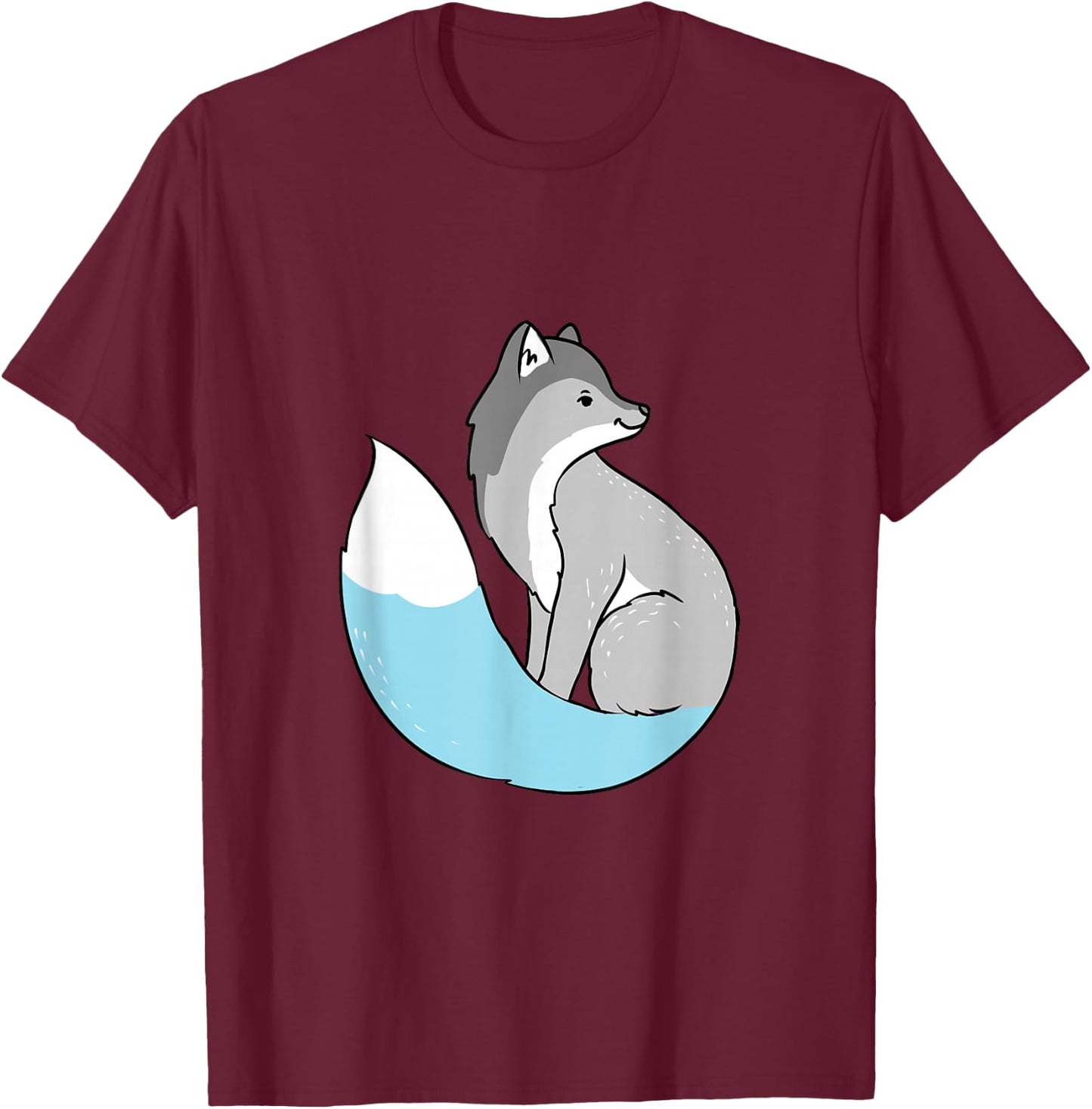 Demiboy Fox Demiboy Pride T-Shirt - T-Shirt | Maroon