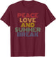 Summer Break Vacation Retro Vintage Cool Women Girls Kids T-Shirt - T-Shirt | Maroon