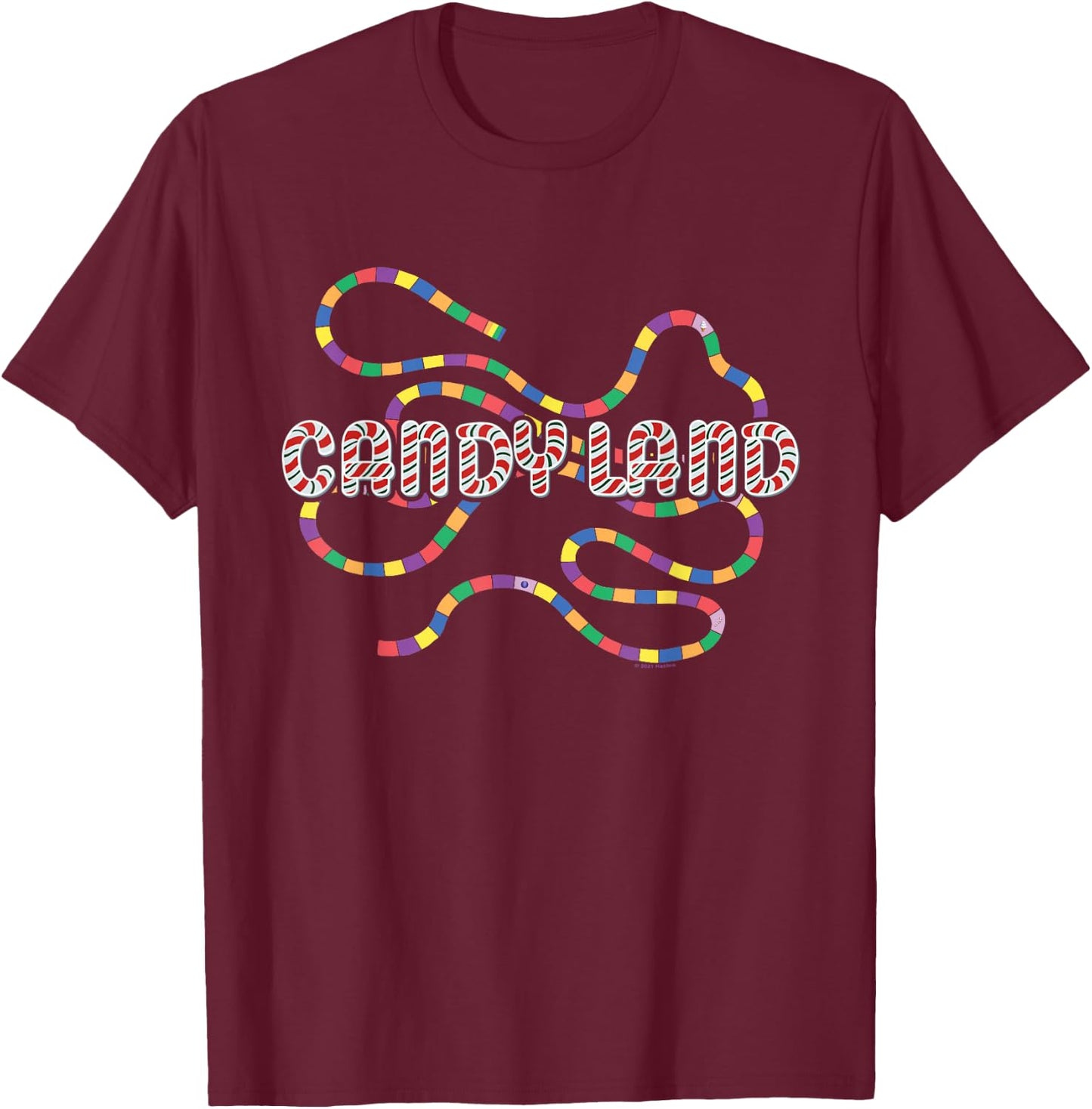 Candy Land Rainbow Trail T-Shirt - T-Shirt | Maroon