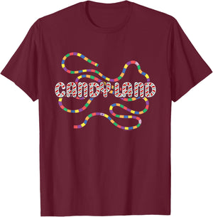 Candy Land Rainbow Trail T-Shirt - T-Shirt | Maroon