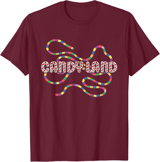 Candy Land Rainbow Trail T-Shirt - T-Shirt | Maroon
