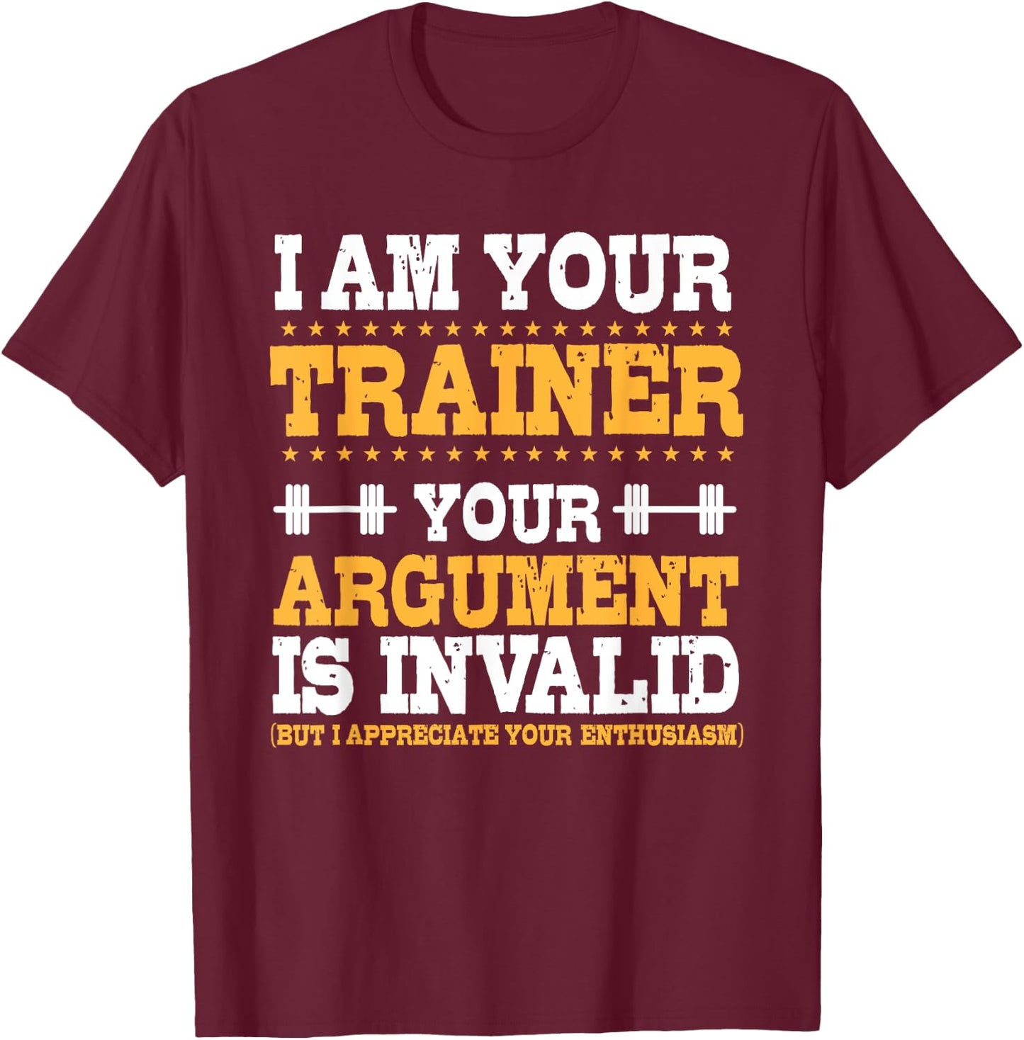 Personal Trainer Fitness Instructor Workout Coach T-Shirt - T-Shirt | Maroon