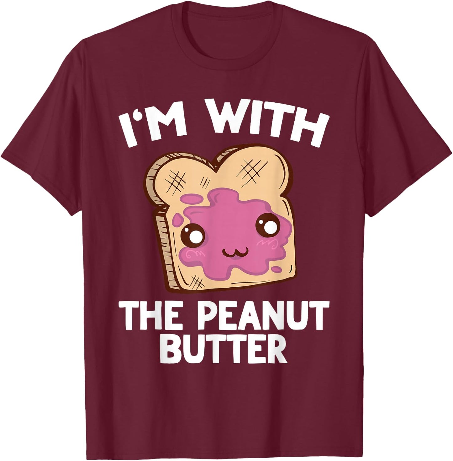 Peanut Butter & Jelly Matching Couples His & Hers T-Shirt - T-Shirt | Maroon