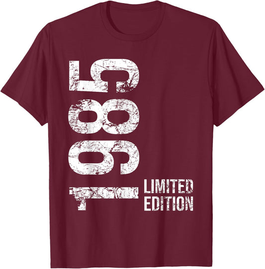 40th Birthday 40 Years Old Man Woman Vintage 1985 T-Shirt - T-Shirt | Maroon