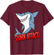 Funny Shark Attack Humor Kids and Teens T-Shirt - T-Shirt | Maroon