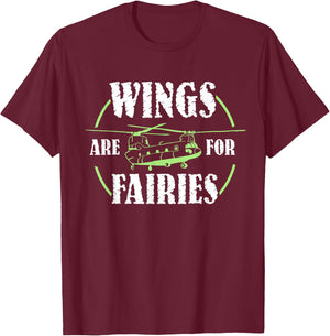 Chinook Pilot Helicopter Retro Fairies Military Gift T-Shirt - T-Shirt | Maroon