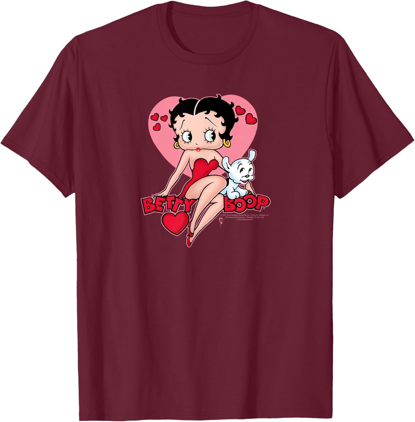Betty Boop Sweetheart T-Shirt - T-Shirt | Maroon
