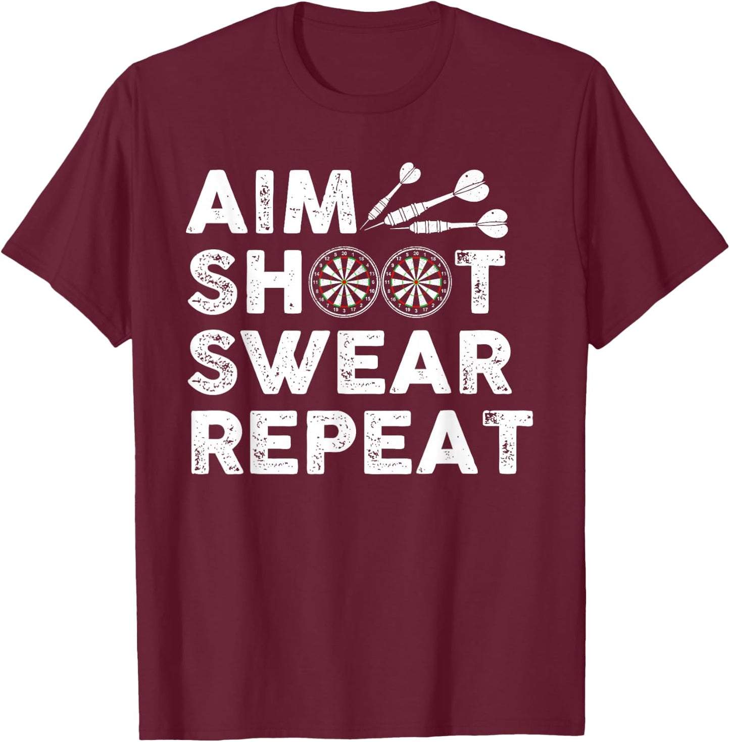 Cool Darts Art Women Dart Player Throwing Sport T-Shirt - T-Shirt | Maroon