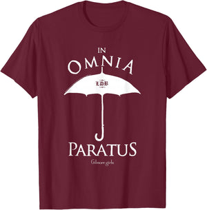 Gilmore Girls in Omnius Paratus Umbrella Logo TV Show T-Shirt - T-Shirt | Maroon