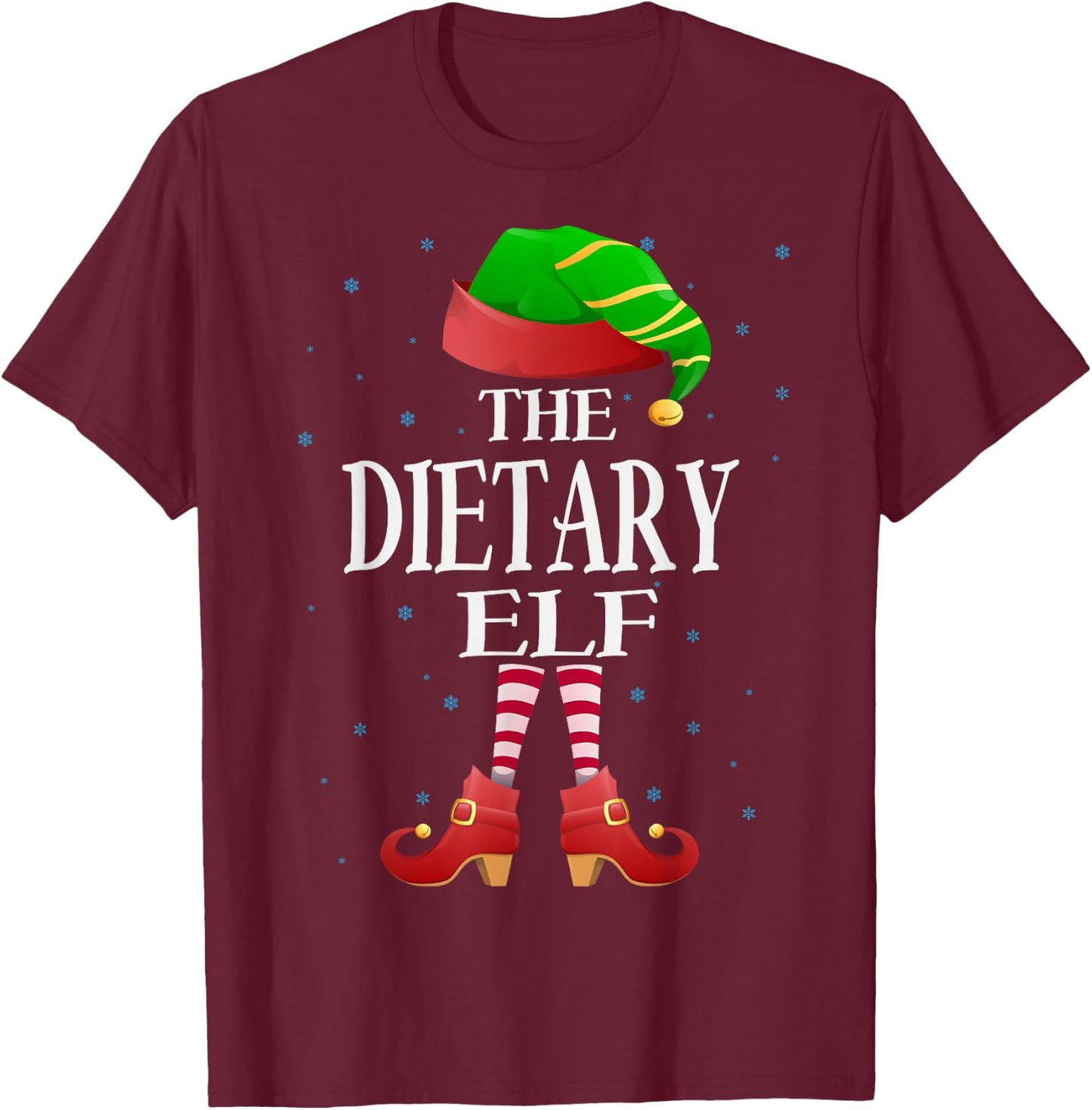Dietary Elf Funny Matching Pajama Group Christmas Women T-Shirt - T-Shirt | Maroon