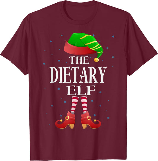 Dietary Elf Funny Matching Pajama Group Christmas Women T-Shirt - T-Shirt | Maroon