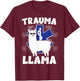 Trauma Llama Paramedic Rescue Service T-Shirt - T-Shirt | Maroon