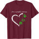 I'm A Simples Woman Loves Weed Coffee And Dog T-Shirt - T-Shirt | Maroon