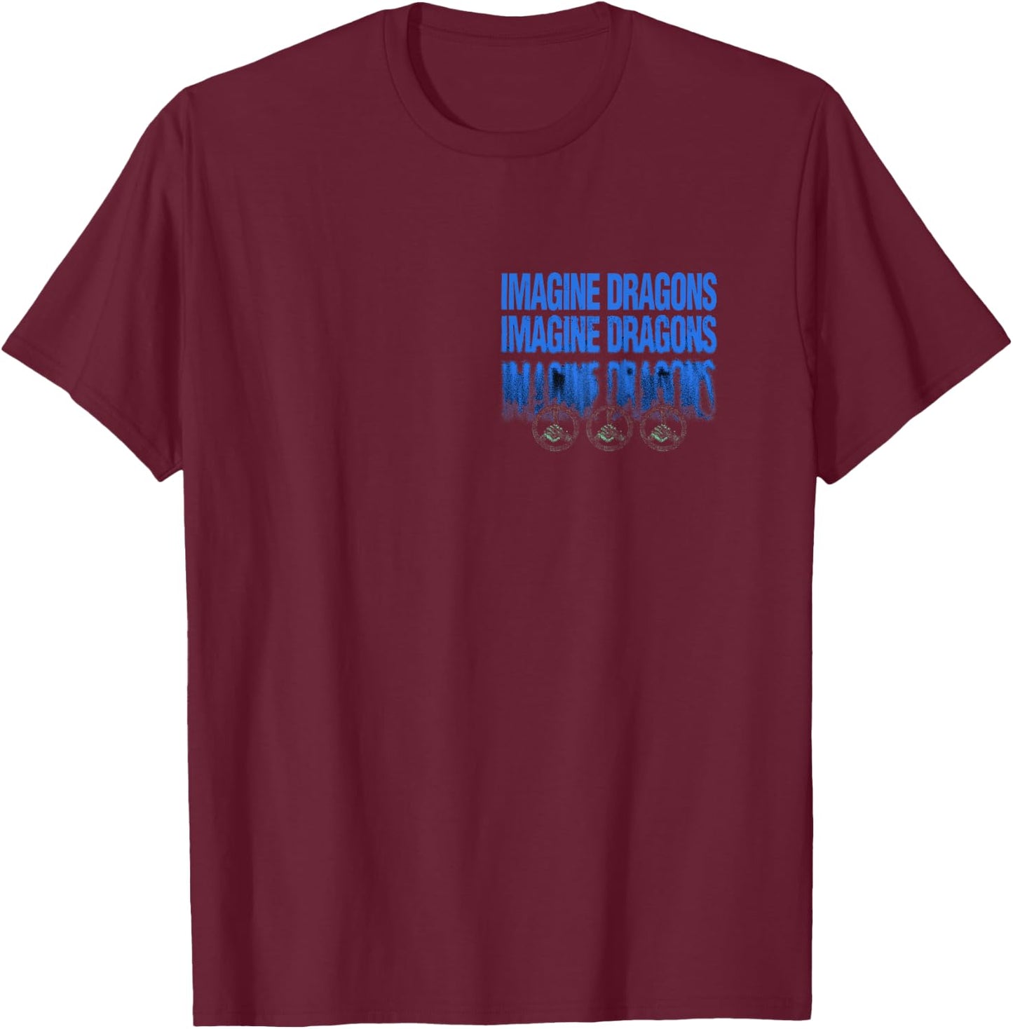 Official Imagine Dragons Exclusive Peace T-Shirt - T-Shirt | Maroon