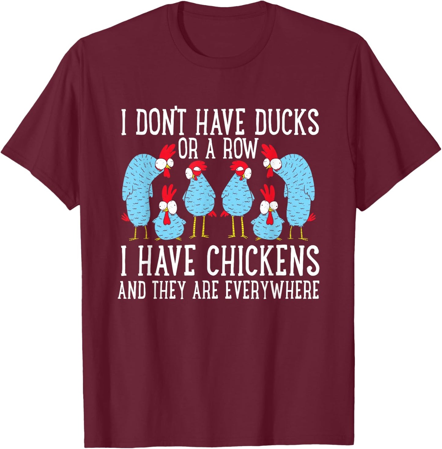 Funny Chicken Lover Graphic Women Men Chicken Farmer T-Shirt - T-Shirt | Maroon