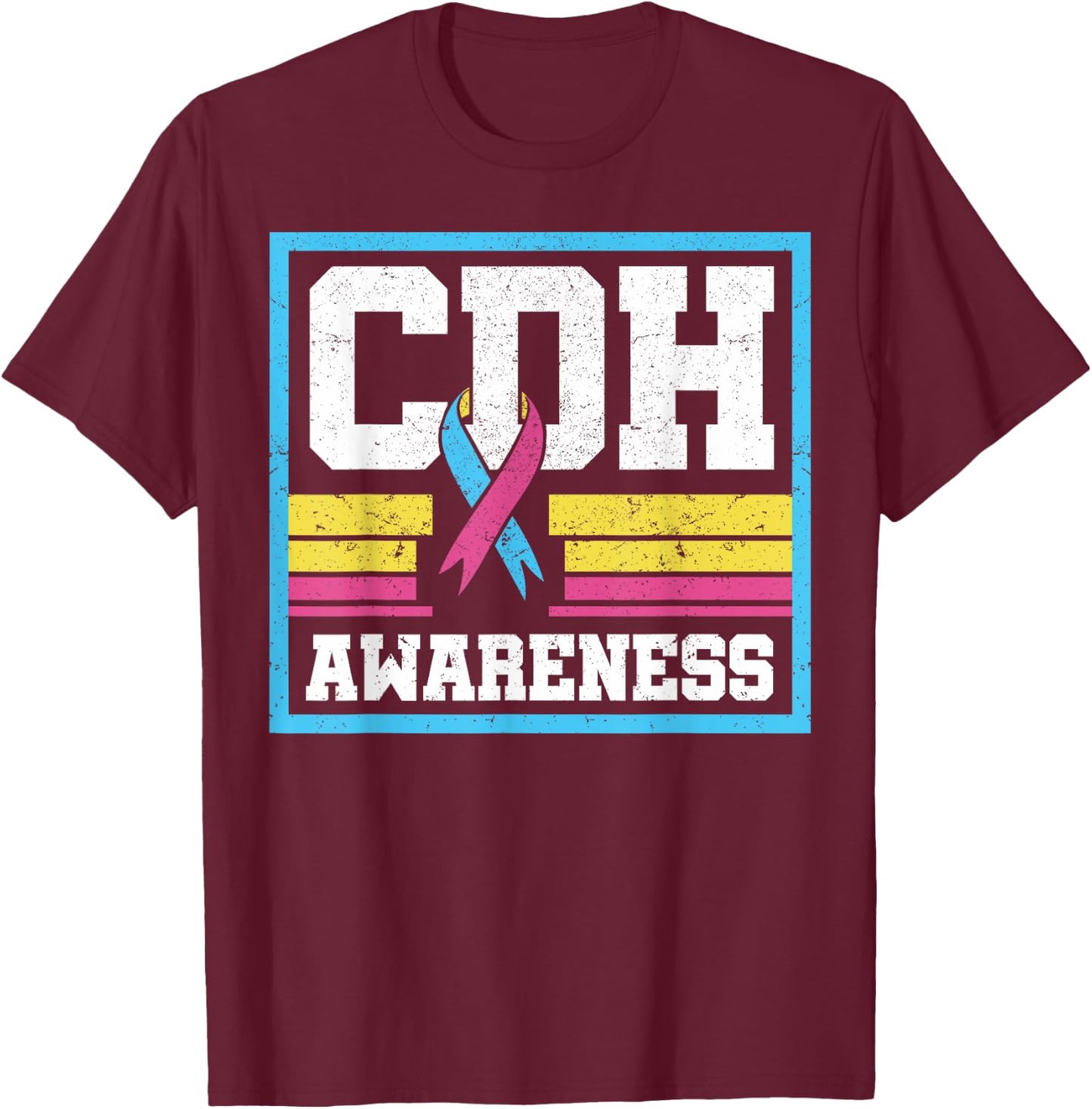 Congenital Diaphragmatic Hernia Awareness CDH Supporter T-Shirt - T-Shirt | Maroon