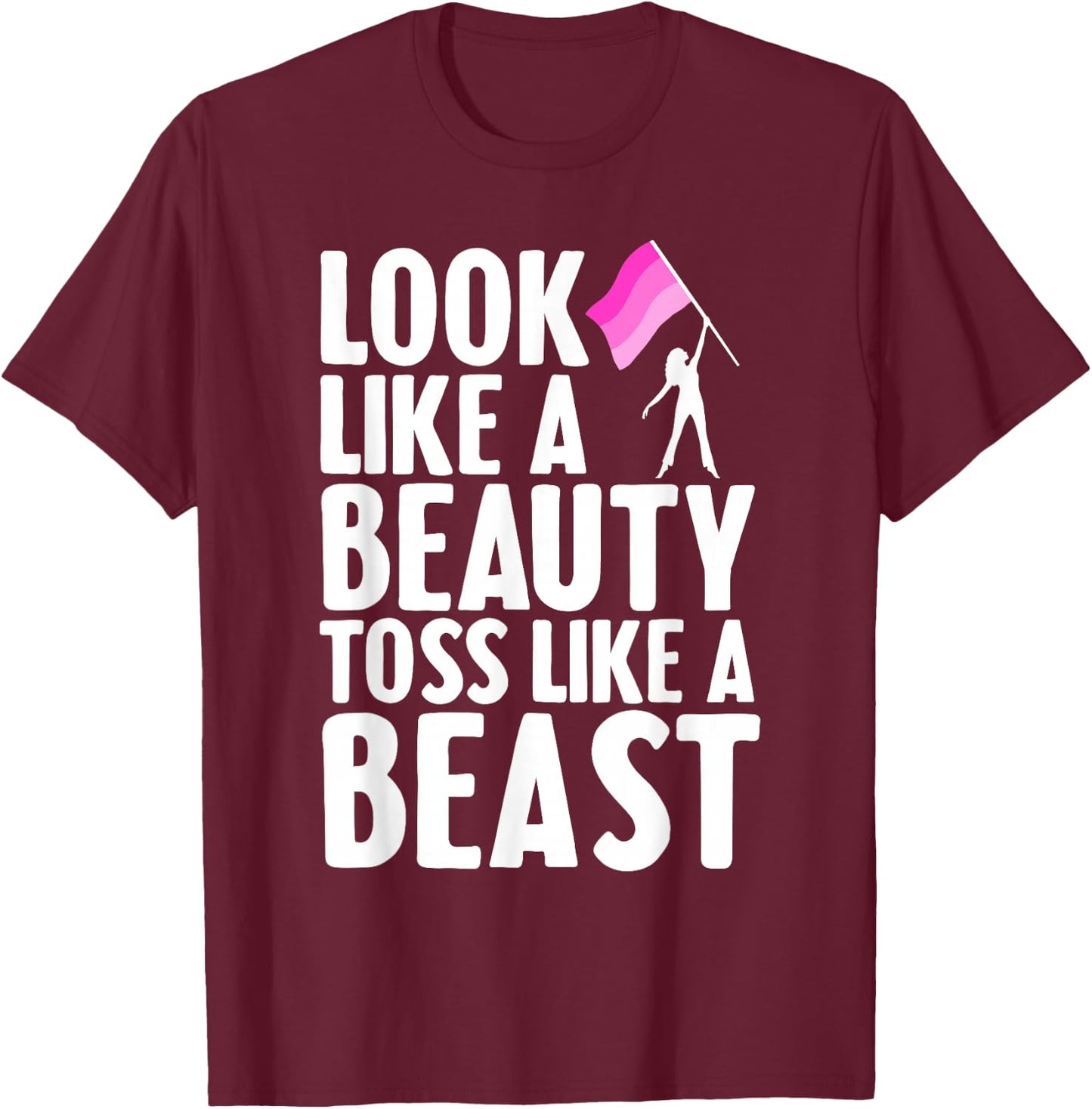 Funny Color Guard Design for Girls Women Winter Guard Lover T-Shirt - T-Shirt | Maroon
