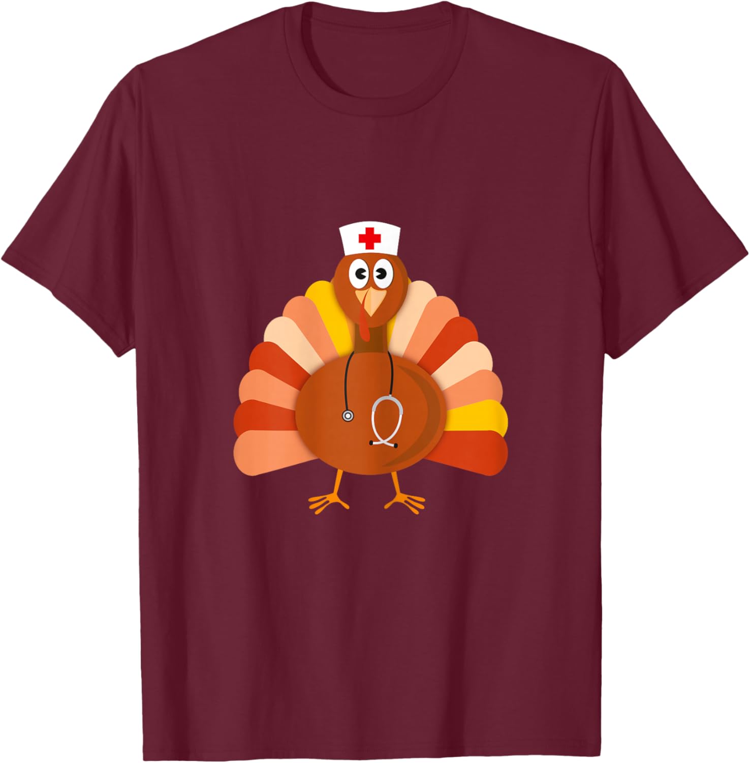 Holiday Nurse Top T-Shirt - T-Shirt | Maroon
