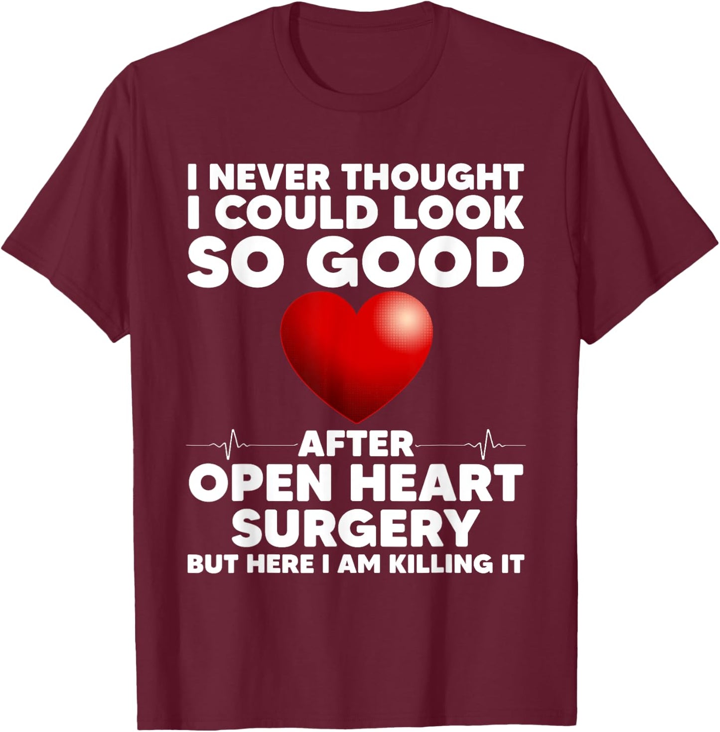 Heart Surgery Survivor Art Women Transplant Recovery T-Shirt - T-Shirt | Maroon