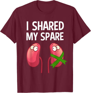 Cool Kidney Donor Art Men Women Transplant Surgery Recovery T-Shirt - T-Shirt | Maroon