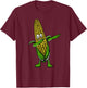 Cute Corn Art Women Farmer Corn On The Cob Farming T-Shirt - T-Shirt | Maroon