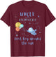 Uncle 1st Birthday First Trip Around The Sun Space Bday T-Shirt - T-Shirt | Maroon
