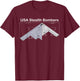 USA Stealth Bombers B-21 Raider VS B-2 Spirit Specs B21 T-Shirt - T-Shirt | Maroon