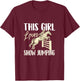 This Girl Loves Show Jumping - Horse Lover Rider Equestrian T-Shirt - T-Shirt | Maroon
