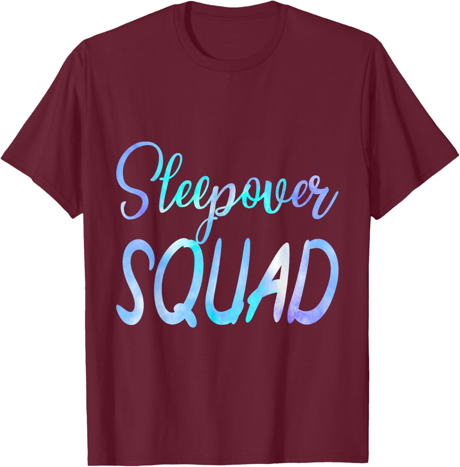 Sleepover Squad Slumber Party Crew Pajama BFF Bestie Tie Dye T-Shirt - T-Shirt | Maroon