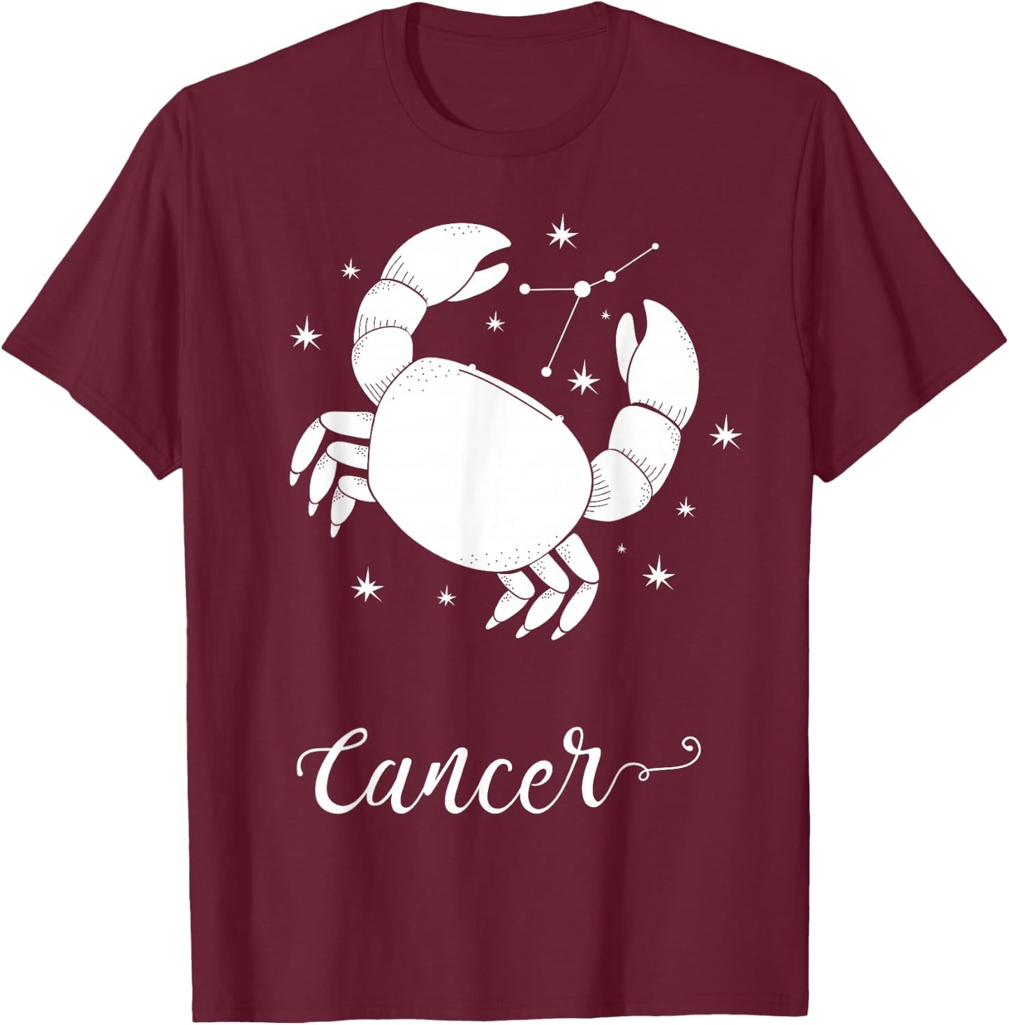 Cancer Zodiac Sign Zodiac Sign T-Shirt - T-Shirt | Maroon