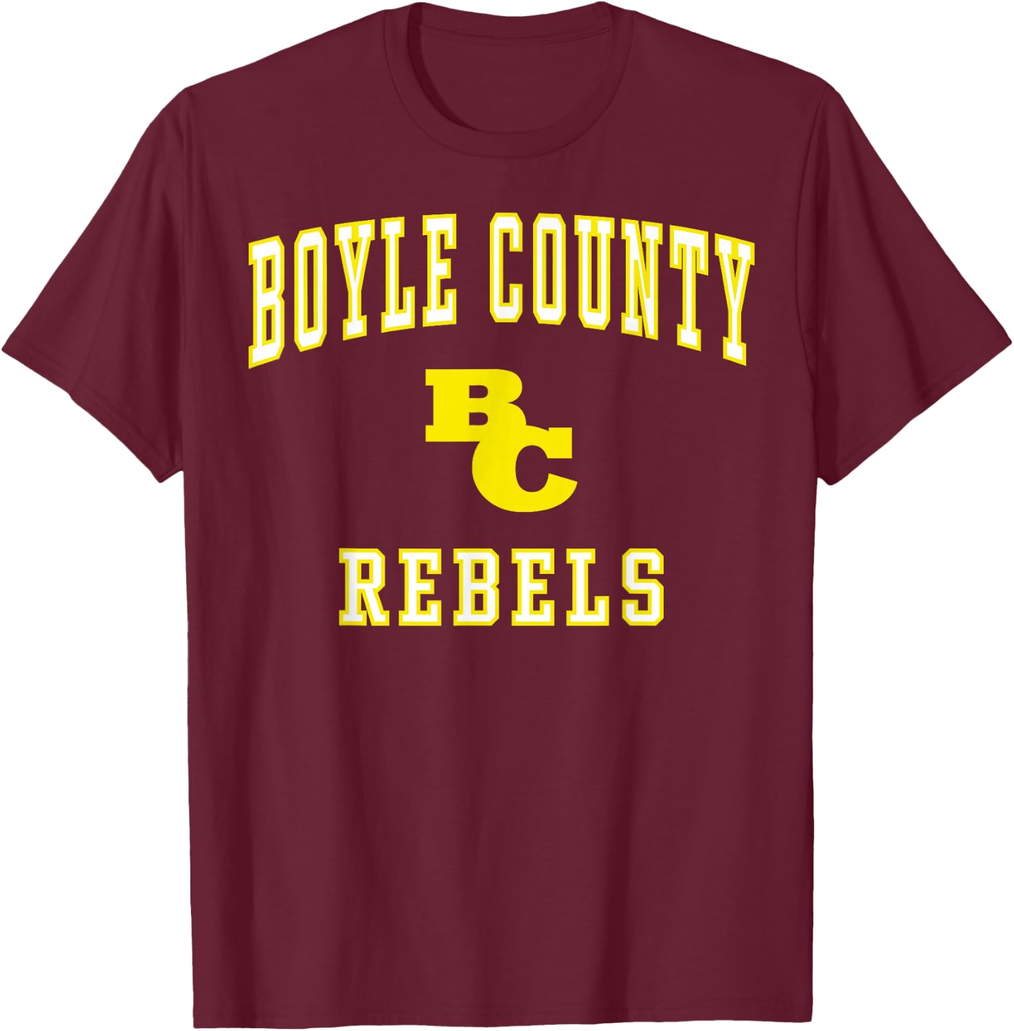 Boyle County High School Rebels C1 T-Shirt - T-Shirt | Maroon