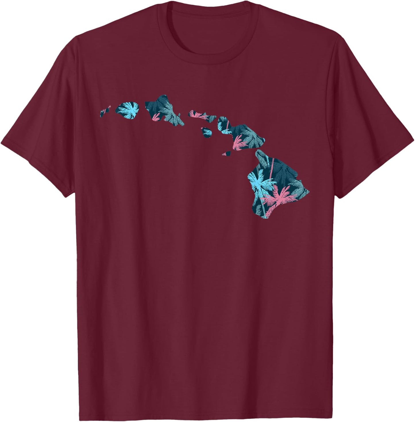 Hawaiian Island Necklace Hawaii T-Shirt - T-Shirt | Maroon