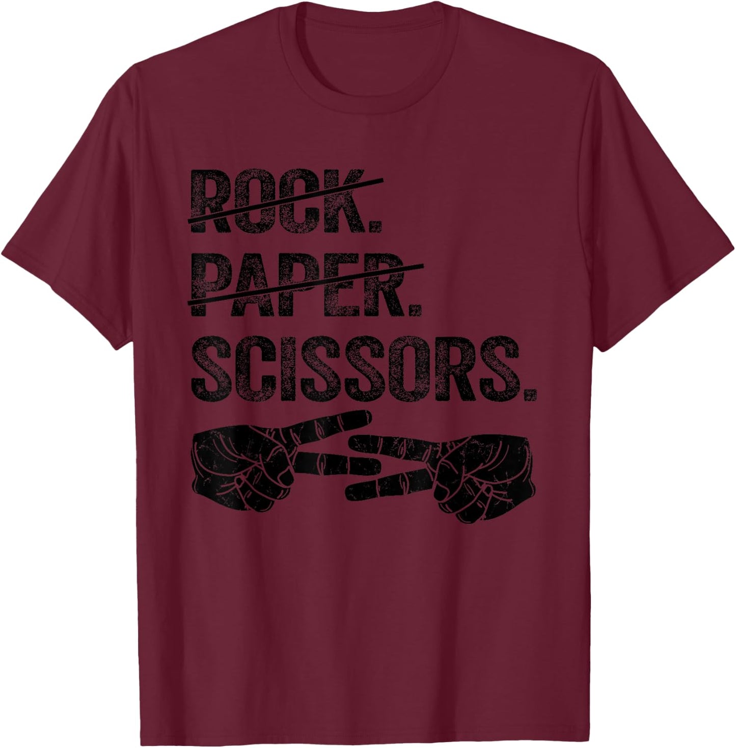Rock Paper Scissors Lesbian Women Girls Gay Pride Parade T-Shirt - T-Shirt | Maroon