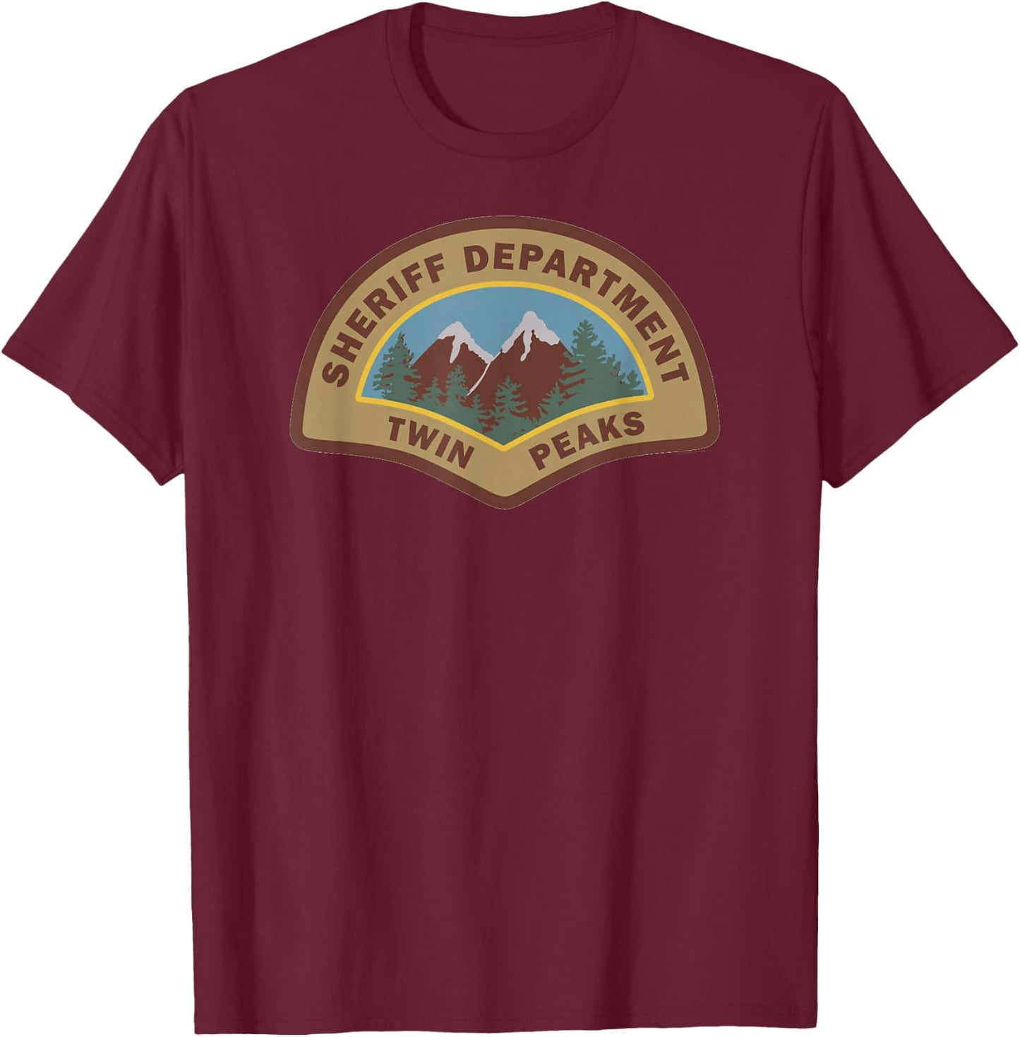 Twin Peaks - Sheriff T-Shirt - T-Shirt | Maroon