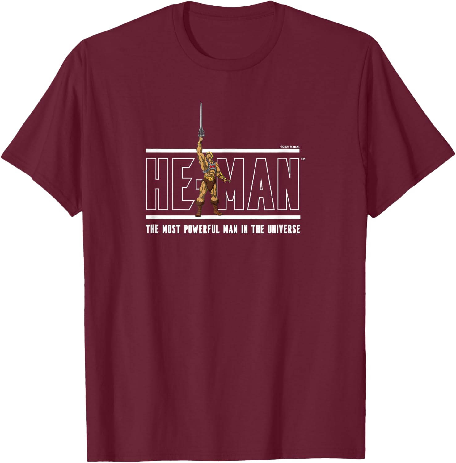 Masters of The Universe - Most Powerful Man in The Universe T-Shirt - T-Shirt | Maroon