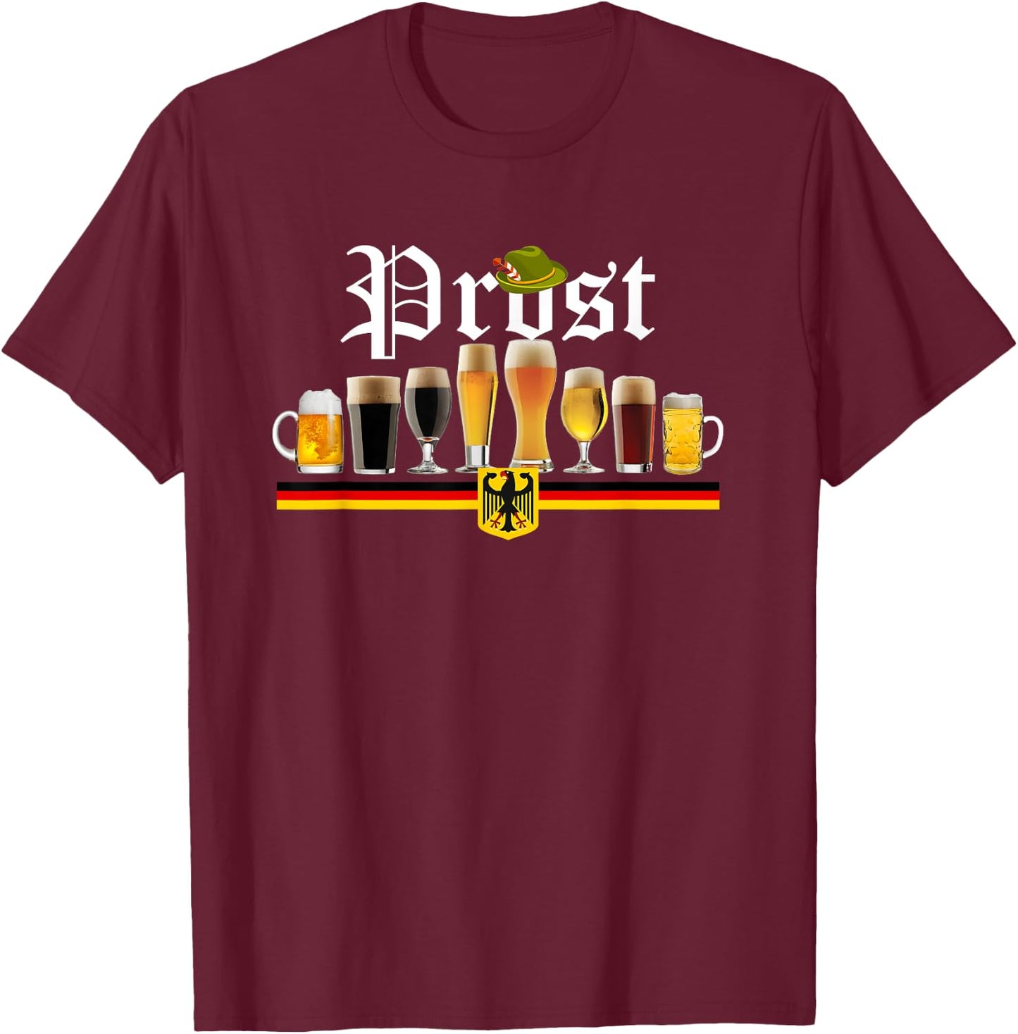Celebrate Diversity Beer IPA Oktoberfest Prost T-Shirt - T-Shirt | Maroon