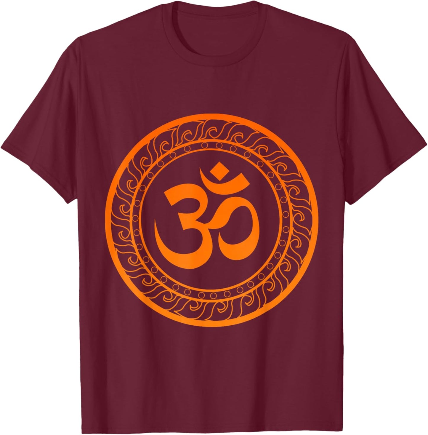 Om Ohm Aum Buddhism Symbol Yoga Sanskrit T-Shirt - T-Shirt | Maroon